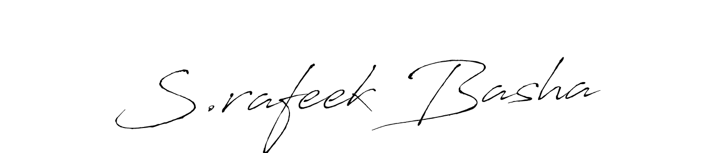 You should practise on your own different ways (Antro_Vectra) to write your name (S.rafeek Basha) in signature. don't let someone else do it for you. S.rafeek Basha signature style 6 images and pictures png